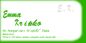 emma kripko business card